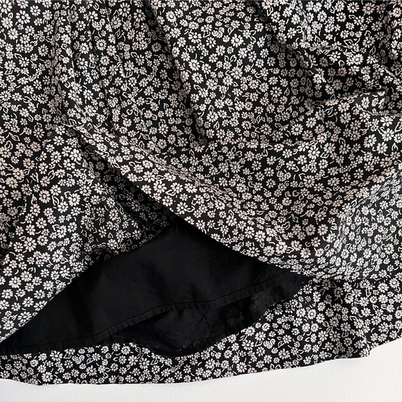 Madewell Lucie Smocked Floral Mini Dress Floral Black M - Picture 5 of 7
